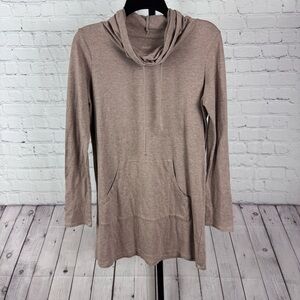 J. Jill Pure Jill Ultra Soft Tunic Cowl Neck Tan Color Cotton Modal Size XS